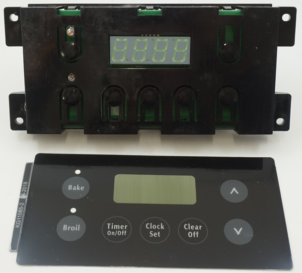 Range Control Board and Overlay Kit, Black, Clock/Timer, OC0729, 316455420