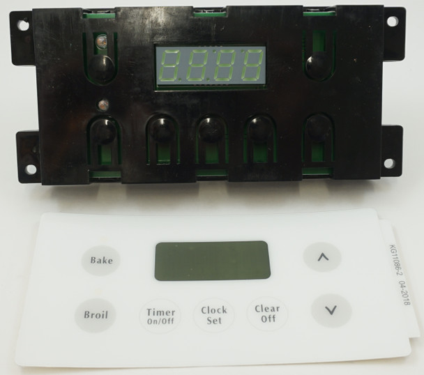 Range Control Board and Overlay Kit, White, Clock/Timer, OC0728, 316455420