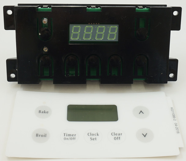 Range Control Board and Overlay Kit, White, Clock/Timer, OC0728, 316455410