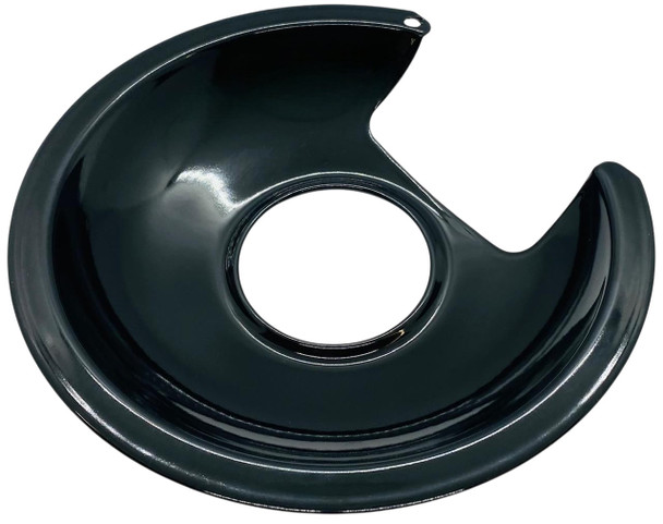 Range Black Porcelain 6" Drip Pan for Most Fixed Elements, 413-6