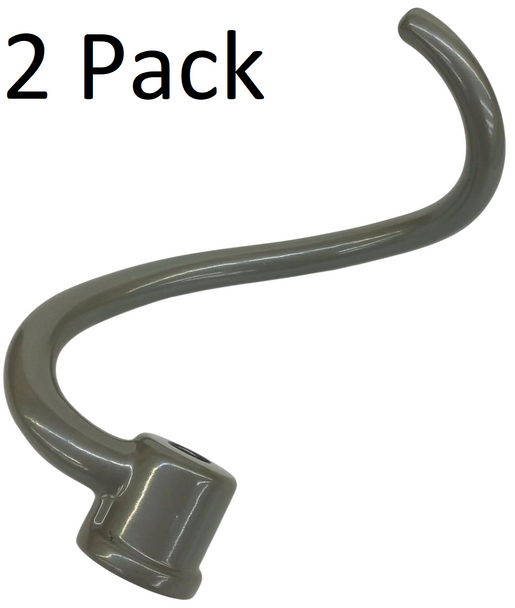 2 Pk, 6 QT Spiral Dough Hook KNS256BDH for KitchenAid WPW10536041, W11646968