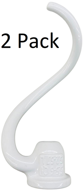 2 Pk, KitchenAid Stand Mixer Spiral Coated Dough Hook, 6 QT, W10846380