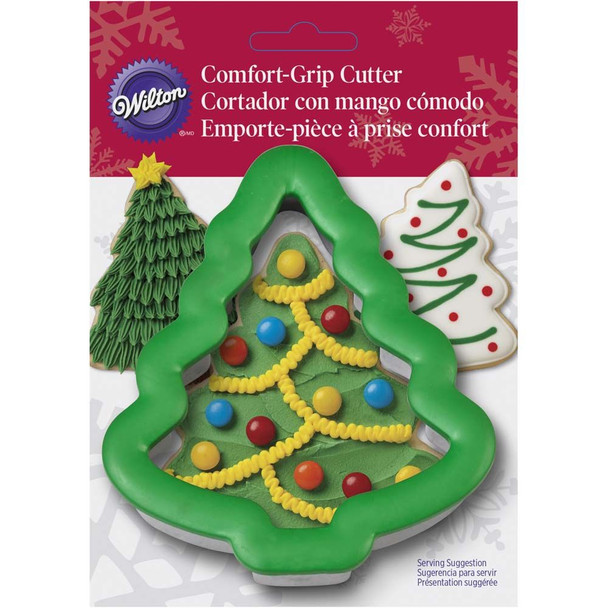 Wilton Green Christmas Tree Comfort Grip Holiday Cookie Cutter, 2310-604