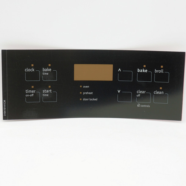 Oven Control Overlay for Frigidaire, Black, AP4561566, PS2581771, 316419141