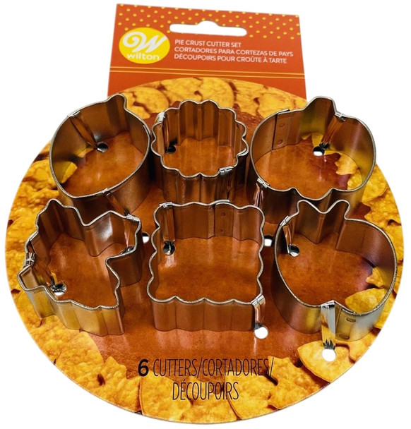 Wilton 6 Piece Autumn Pie Crust Cutter Set, 2308-0893