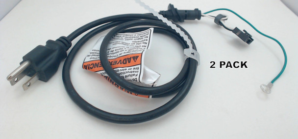 2 Pk, Stand Mixer Electrical Cord, Black, for KitchenAid , AP6027171, W10756315