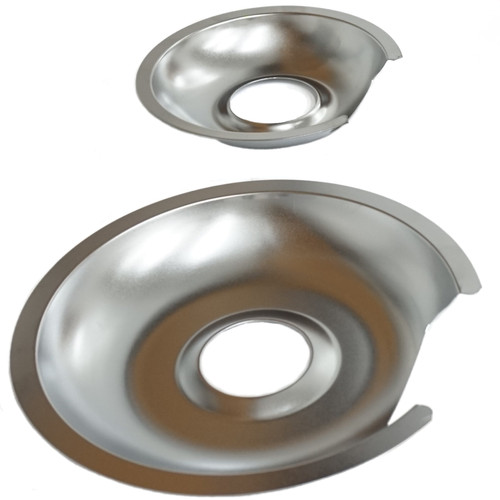 Jenn-Air Range Drip Pan Set – 715877 & 715878 – Chrome – Whirlpool OEM