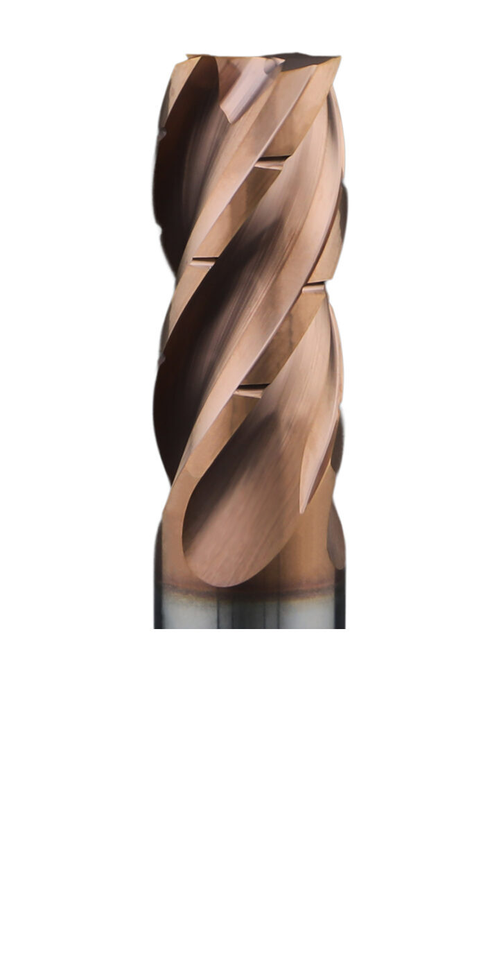 Solid carbide end mill with TiAlSiN coating
