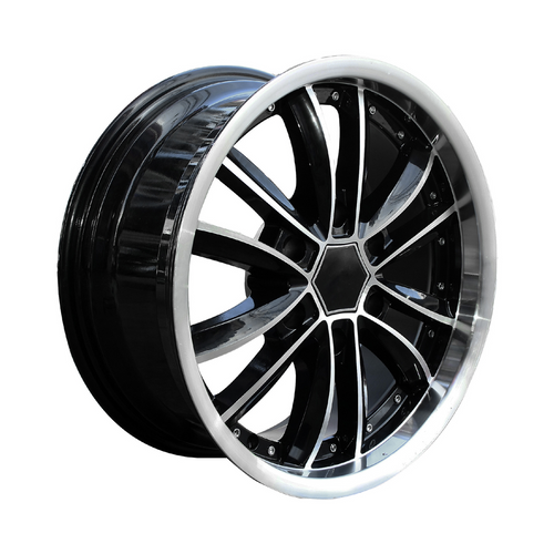 19 Inch x 4 Penta Ace Model 1 Black Silver Alloy Wheels