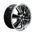 16 Inch x 4 Penta Angular Pane Silver Black Alloy Wheel
