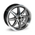 16 Inch x 4 Valve Slashed Silver Black Alloy Wheel