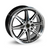 17 Inch x 4 Valve Slashed Silver Black Alloy Wheel