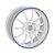 14 Inch x 4 Planc Creation Matt White Blue Alloy Wheel