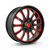 16 Inch x 4 Rainbow Donjon Collection Black Red Alloy Wheel