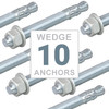 3/4" x 10" Wedge Anchor Zinc Plated Steel