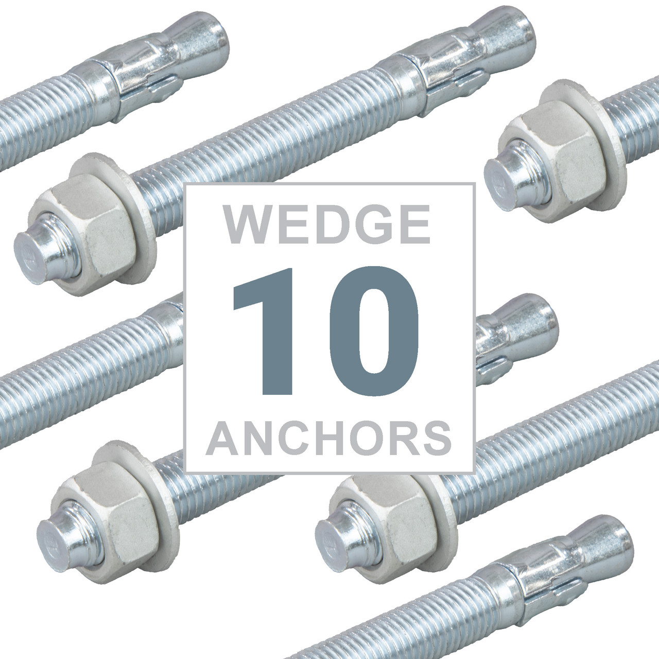 5/8" x 10" Wedge Anchor Zinc Plated Steel