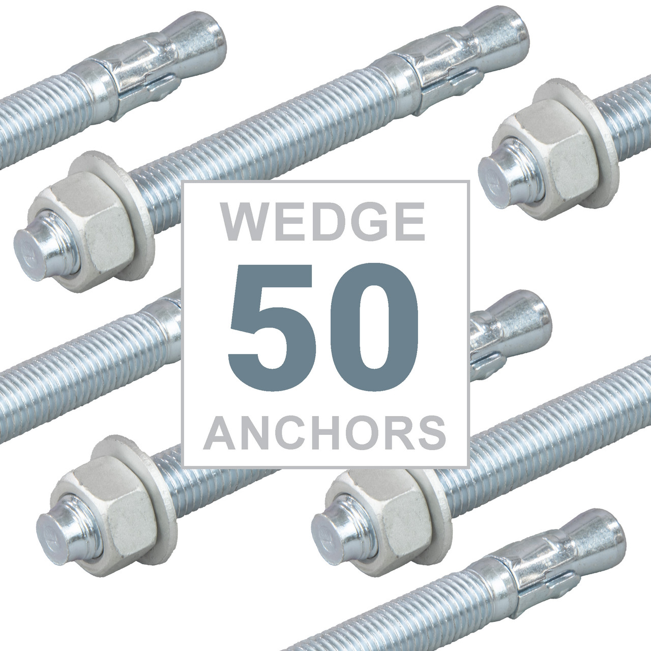 3/8" x 5" Wedge Anchor Zinc Plated Steel