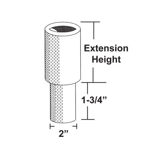8" Height Extension - Nesting Style for Rotary