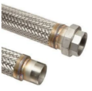 Braided Stainless Steel Jumper Hose, 36″ Long 2″ Male NPT x 2″ Swivel Female NPT