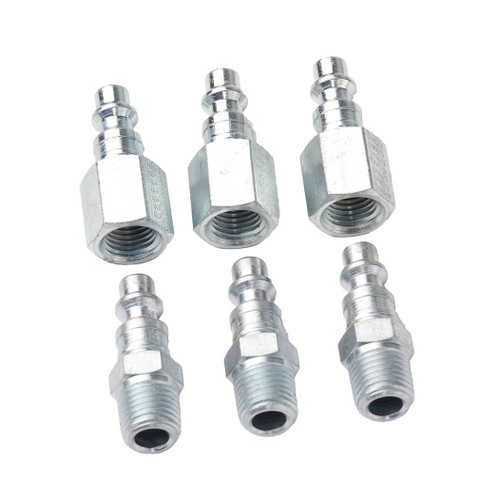 1/4" NPT Quick Coupler Plug Pack 3ea F & M