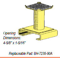 Standard Truck Pad, non-adj, ckr plate