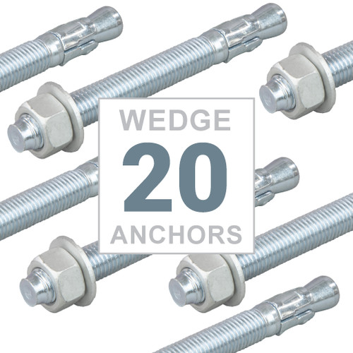 5/8" x 8-1/2" Wedge Anchor Zinc Plated Steel