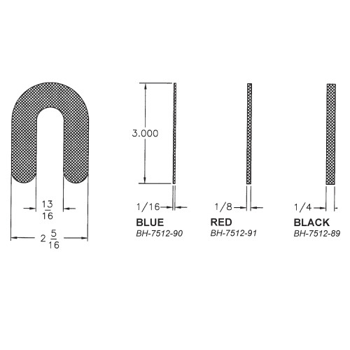 1/8" Thick Red Shims (50-Pack)
