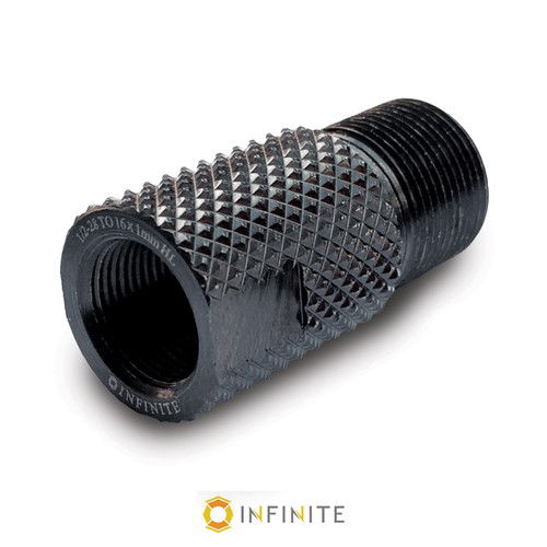 1/2-28 RH to 16mm x 1 LH Thread Adapter - Knurled