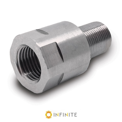 1/2-20 RH to 1/2-28 RH Thread Adapter - Stainless Steel