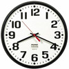 AbilityOne  SKILCRAFT Slimline Wall Clock - Analog - Quartz - White Main Dial - Black/Plastic Case