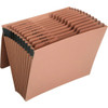 AbilityOne  SKILCRAFT Letter Recycled Expanding File - 8 1/2" x 11" - 12 Pocket(s) - Brown - 30% Recycled - 1 Each