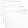 Smead Colored 1/3 Tab Cut Letter Recycled Top Tab File Folder - 8 1/2" x 11" - Top Tab Location - Assorted Position Tab Position - White - 10% Recycled - 100 / Box