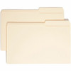 Smead 2/5 Tab Cut Legal Recycled Top Tab File Folder - 8 1/2" x 14" - 3/4" Expansion - Top Tab Location - Right Tab Position - Manila - Manila - 10% Recycled - 100 / Box