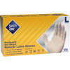 Safety Zone Powder Free Natural Latex Gloves - Polymer Coating - Large Size - Natural - Allergen-free, Silicone-free - 9.65" Glove Length