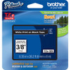 Brother P-touch TZe Laminated Tape Cartridges - 3/8" Width - Rectangle - White - Polyethylene Terephthalate (PET), Polyester Film - 1 Each - Water Resistant - Grease Resistant, Grime Resistant, Temperature Resistant