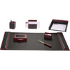 Dacasso Rosewood & Leather Desk Set - 1 Each