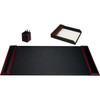 Dacasso Rosewood & Leather Desk Set - 1 Each