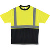 GloWear 8289BK Type R Class 2 Front T-Shirt - 2XL Size - Polyester - Lime, Black