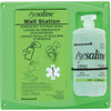 Eyesaline Eyewash Station - 1 quart - 4.5" x 14" x 13" - Green, Clear