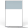 Ghent Partition - 48" Width x 54" Height - Aluminum Frame - Porcelain, Vinyl - Silver - 1 Each