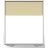 Ghent Partition - 48" Width x 54" Height - Aluminum Frame - Porcelain, Vinyl - Caramel - 1 Each