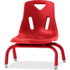 Jonti-Craft Berries Stacking Chair - Steel Frame - Four-legged Base - Red - Polypropylene - 1 Each