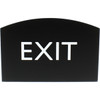 Lorell Exit Sign - 1 Each - 4.5" Width x 6.8" Height - Rectangular Shape - Easy Readability, Braille - Plastic - Black, Black