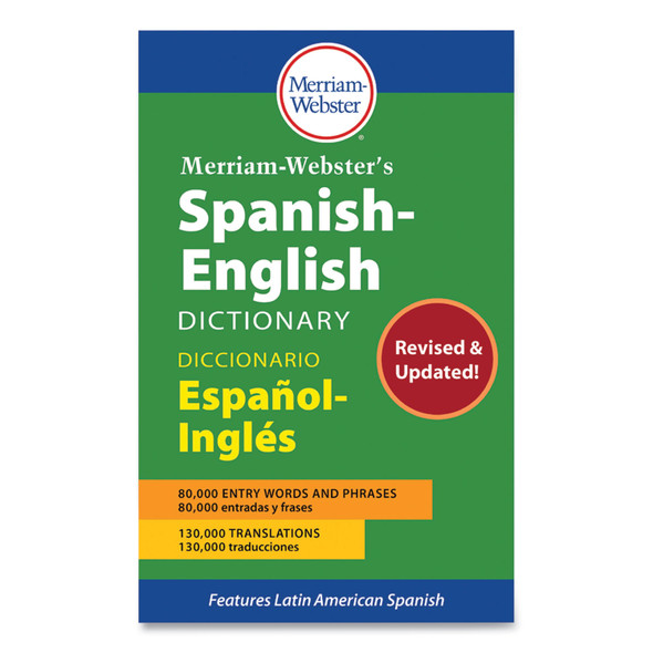 Spanish-English Dictionary, Paperback, 928 Pages