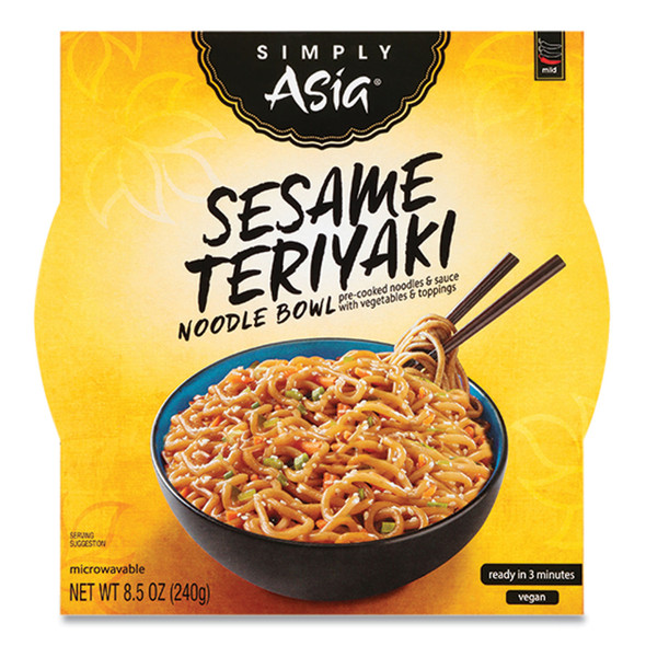 Simply Asia Sesame Teriyaki Noodle Bowl, 8.5 oz, 6/Carton