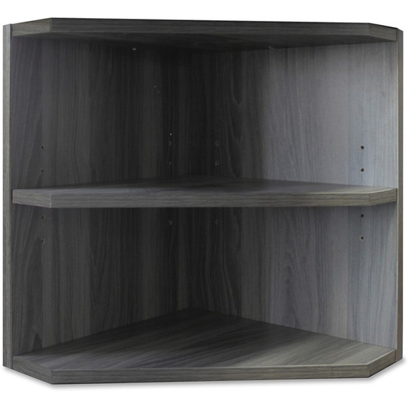 Mayline Medina Corner Support for Hutches - 15" x 15"20" - 2 Shelve(s) - Finish: Gray Steel Laminate - For Office