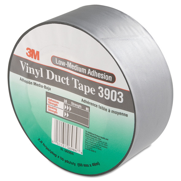 3903 Vinyl Duct Tape, 2" x 50 yds, Gray