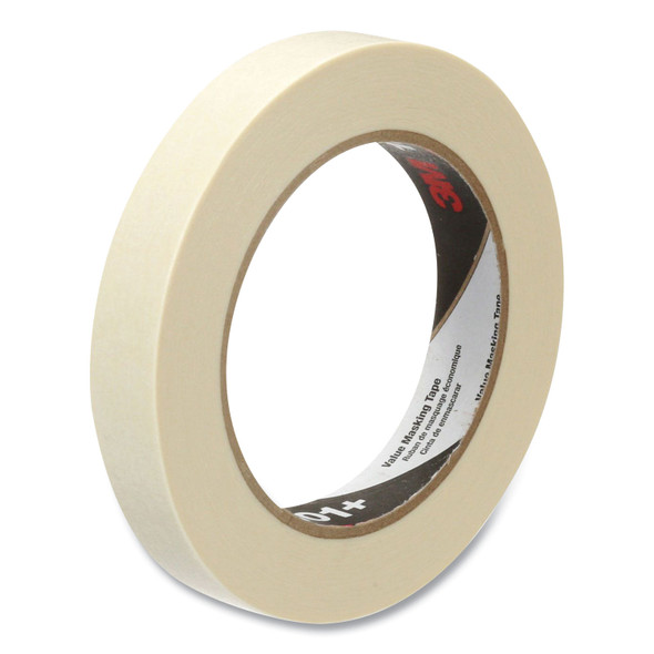 Value Masking Tape 101+, 3" Core, 0.70" x 60 yds, Tan, 12/Pack