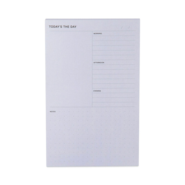 Adhesive Daily Planner Sticky-Note Pads, Daily Planner Format, 4.9" x 7.7", Gray, 100 Sheets/Pad