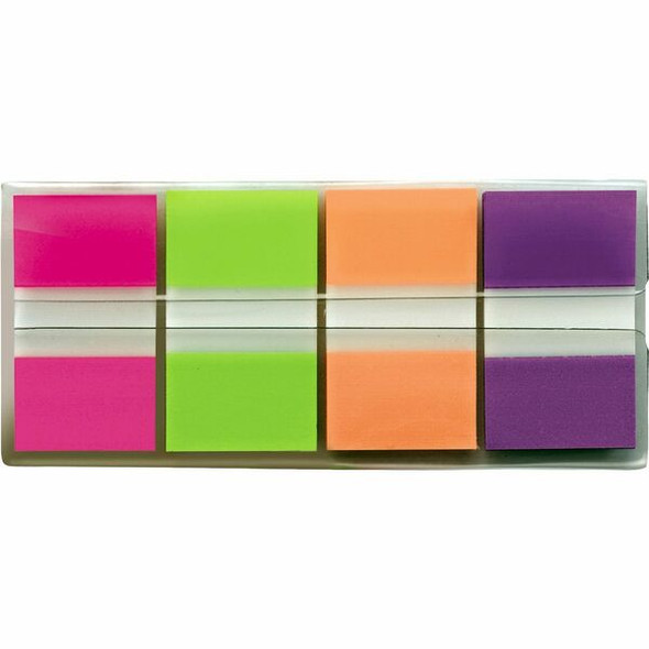 Post-it&reg; Flags - 160 - 1" x 1.75" - Rectangle - Unruled - Pink, Green, Orange, Purple, Assorted - 4 / Pack